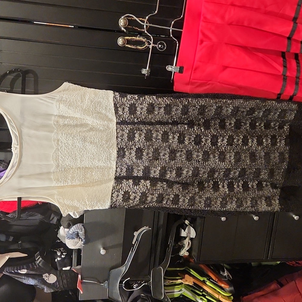 Black and White sequin Cocktail dress